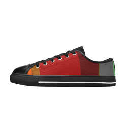 Colorful Abstract 118 Low Top Canvas Shoes for Kid (Model 018)