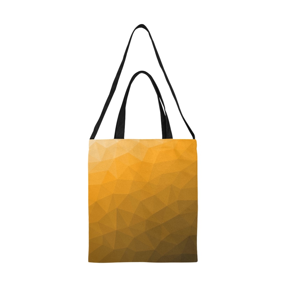Orange gradient geometric mesh pattern All Over Print Canvas Tote Bag/Medium (Model 1698)