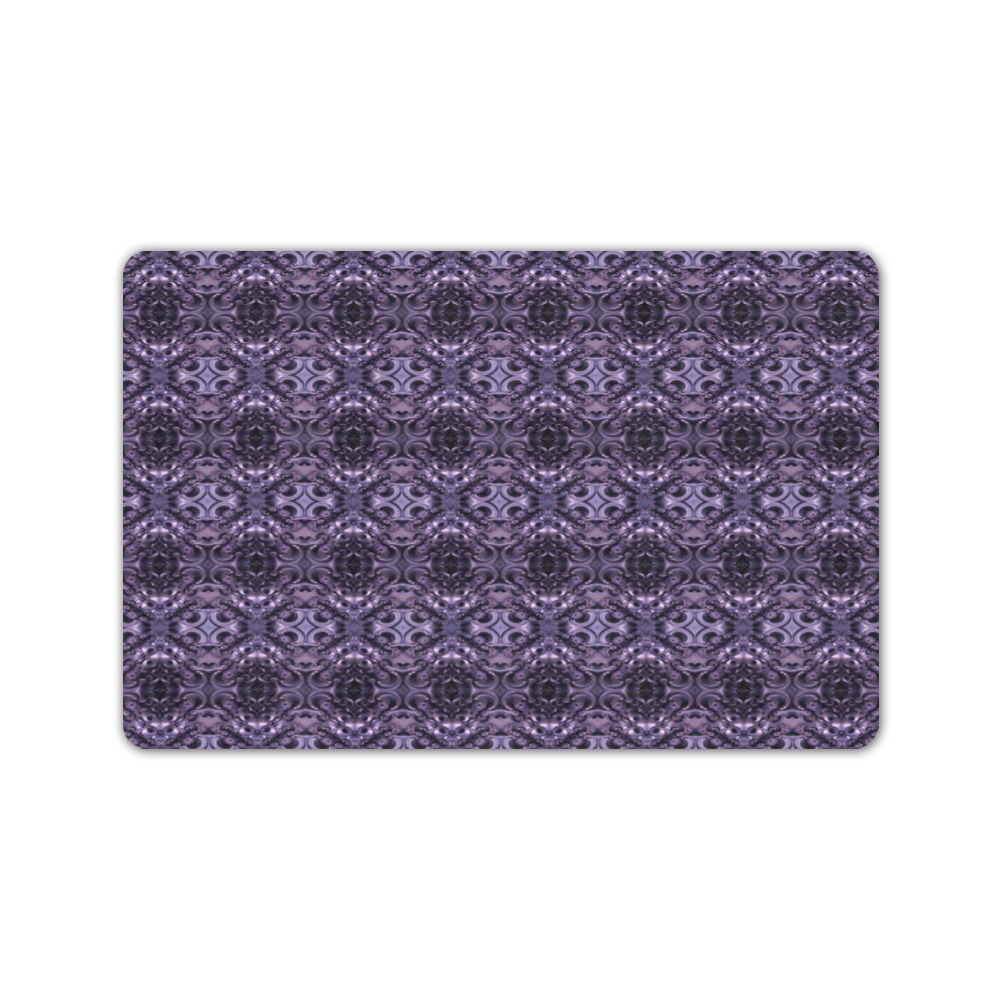 violet repeating pattern Doormat 24"x16" (Black Base)