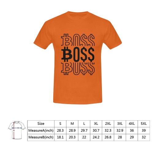 Boss Bitcoin - Gift Idea Crypto Fans Men's T-Shirt in USA Size (Front Printing Only)