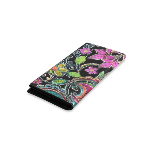 Paisley #2 Women's Leather Wallet (Model 1611)