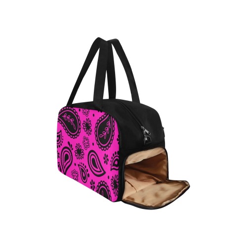 Hot Pink Paisley Small Bag Fitness Handbag (Model 1671)