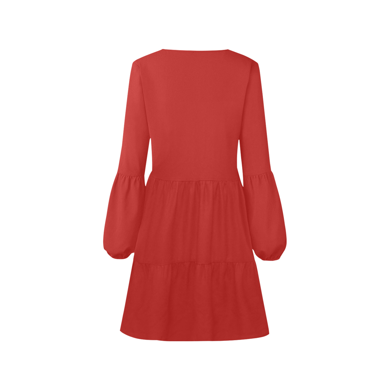 RED V-Neck Loose Fit Dress (Model D62)