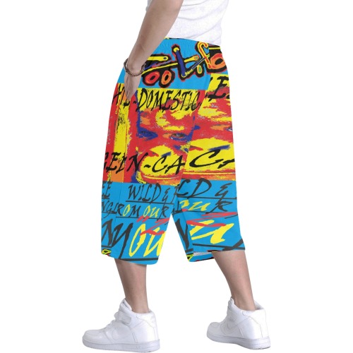 ZL.LOGO.SKYBLUE Men's All Over Print Baggy Shorts (Model L37)