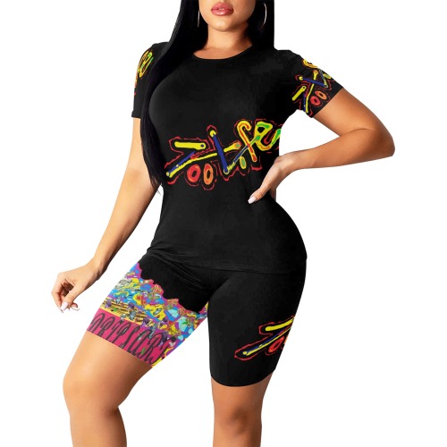 ZL.LOGO.BLK Women's Short Yoga Set