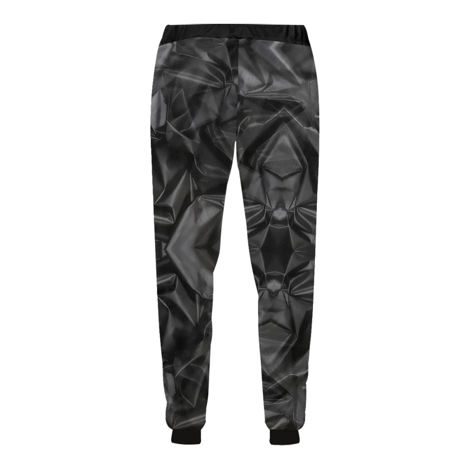 Black Wet Look by Nico Bielow Men's All Over Print Sweatpants (Model L11)