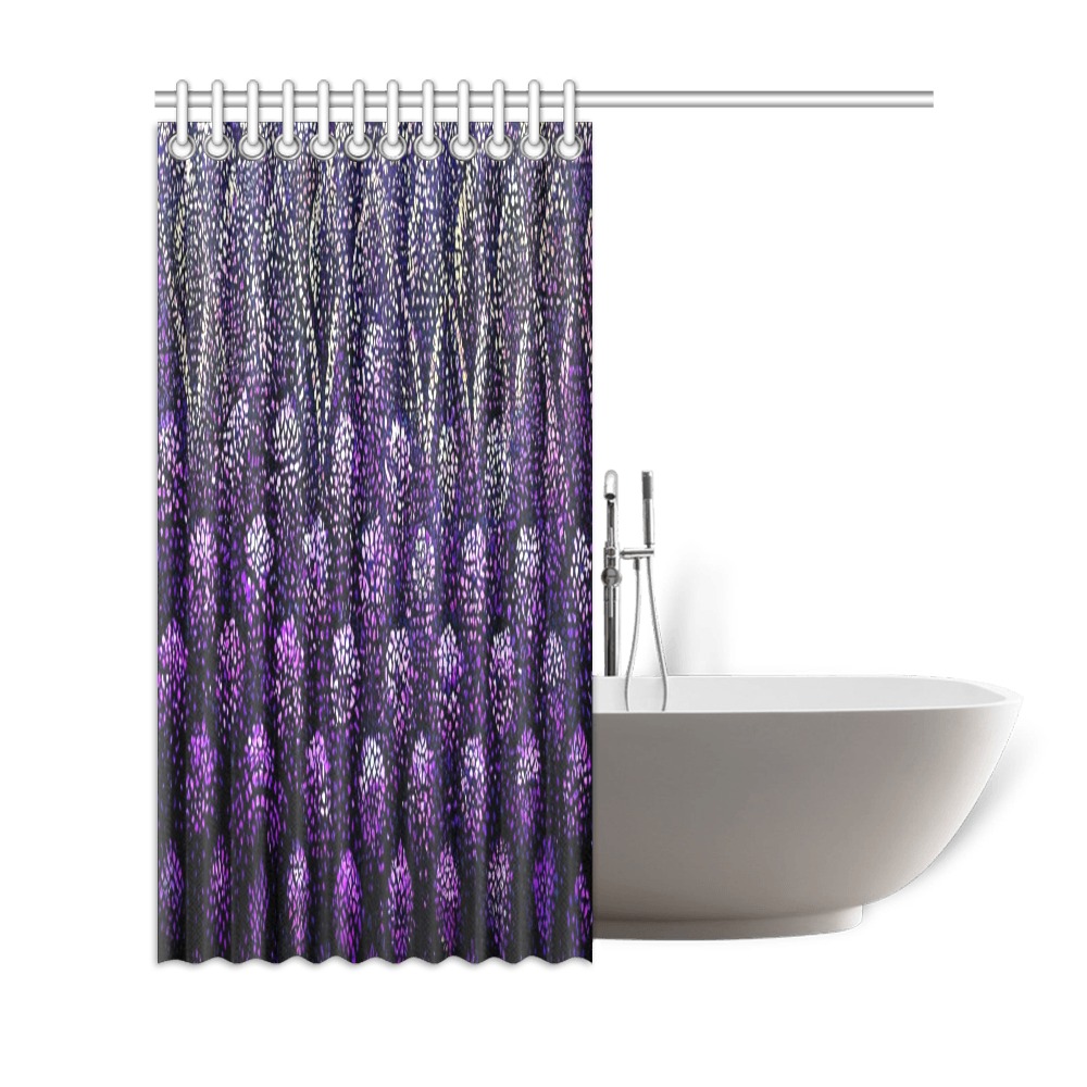 purple flower pattern Shower Curtain 69"x72"