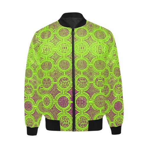 AFRICAN PRINT PATTERN 2 All Over Print Quilted Bomber Jacket for Men (Model H33)