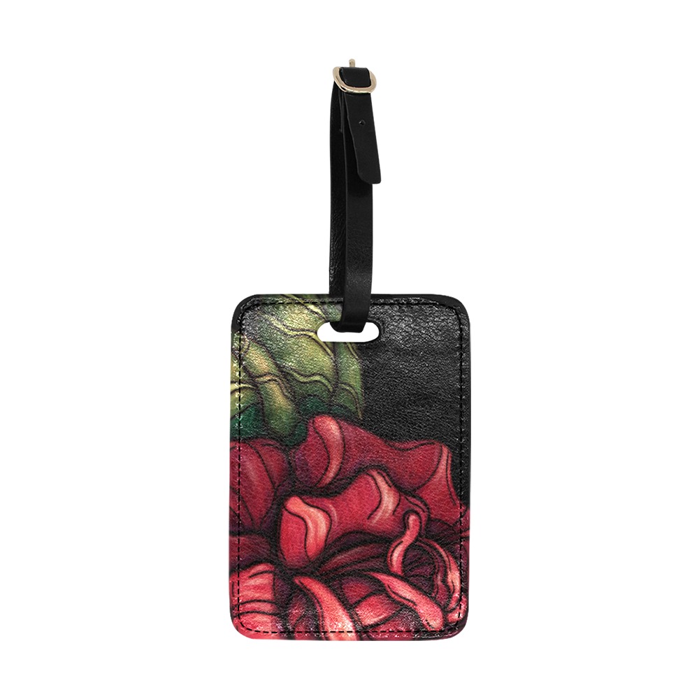Red Rose Luggage Tag