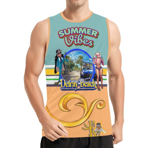 Summer vibes, Welcome to Delray Beach Collectable Fly All Over Print Basketball Jersey