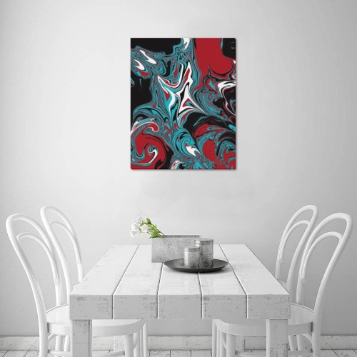 Dark Wave of Colors Upgraded Canvas Print 16"x20"