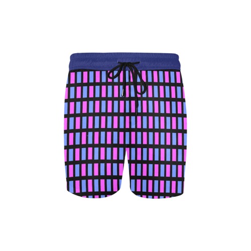 pink and blue Men's Mid-Length Swim Shorts (Model L39)