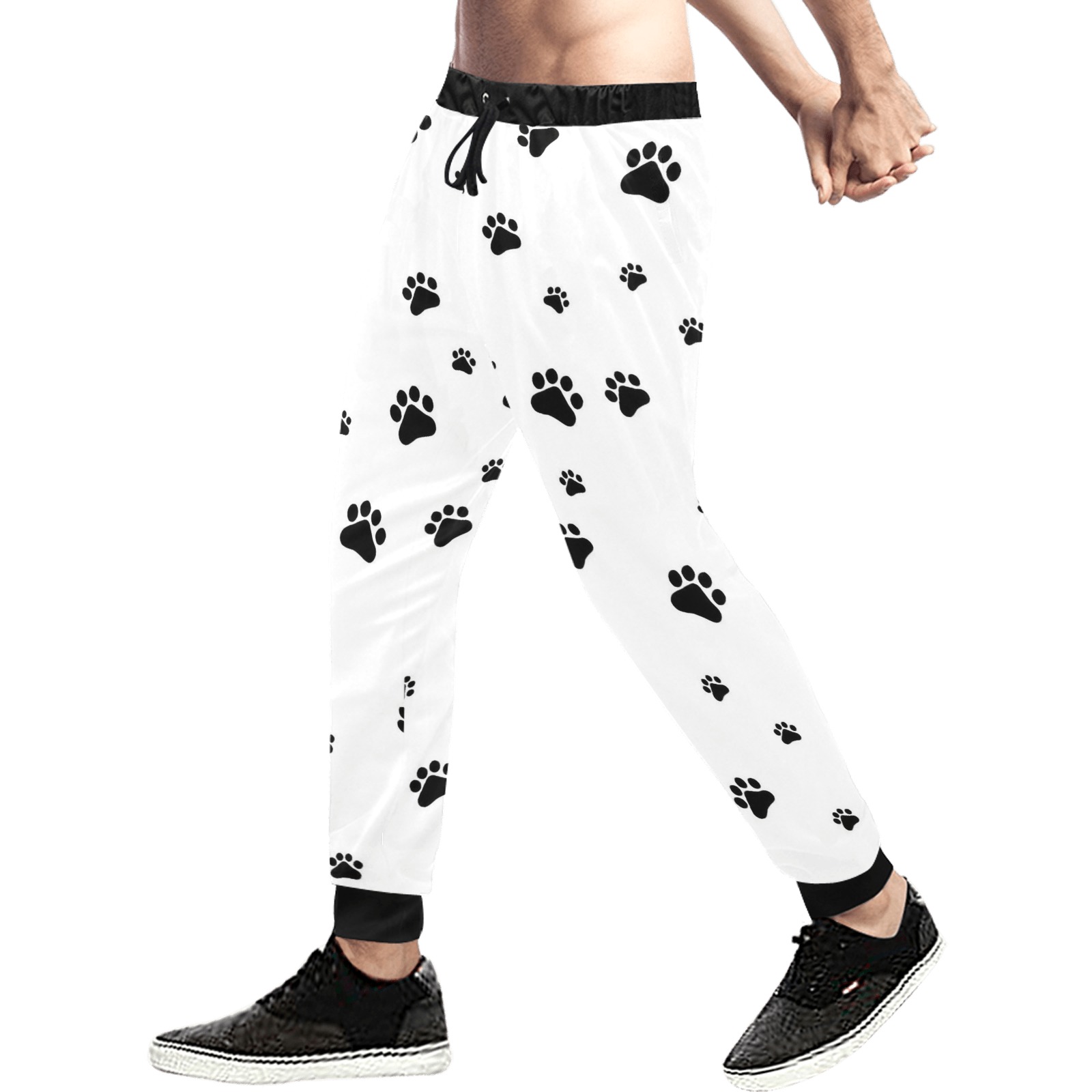 Puppy Paws White by Fetishworld Men's All Over Print Sweatpants (Model L11)