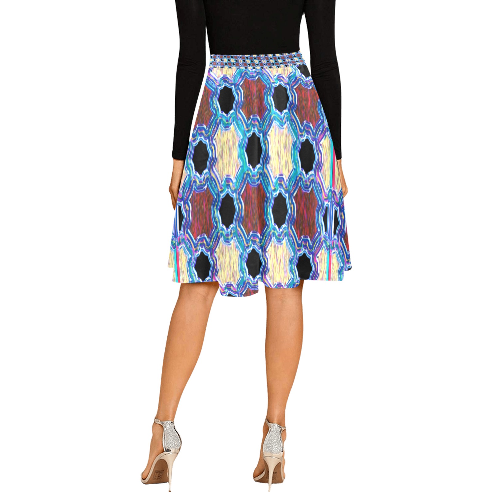 Stones Melete Pleated Midi Skirt (Model D15)