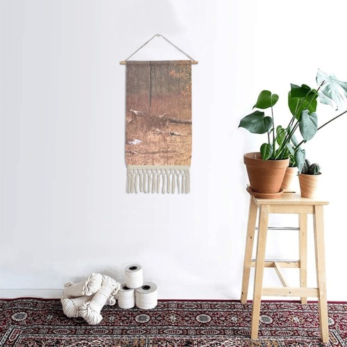 Falling tree in the woods Linen Hanging Poster