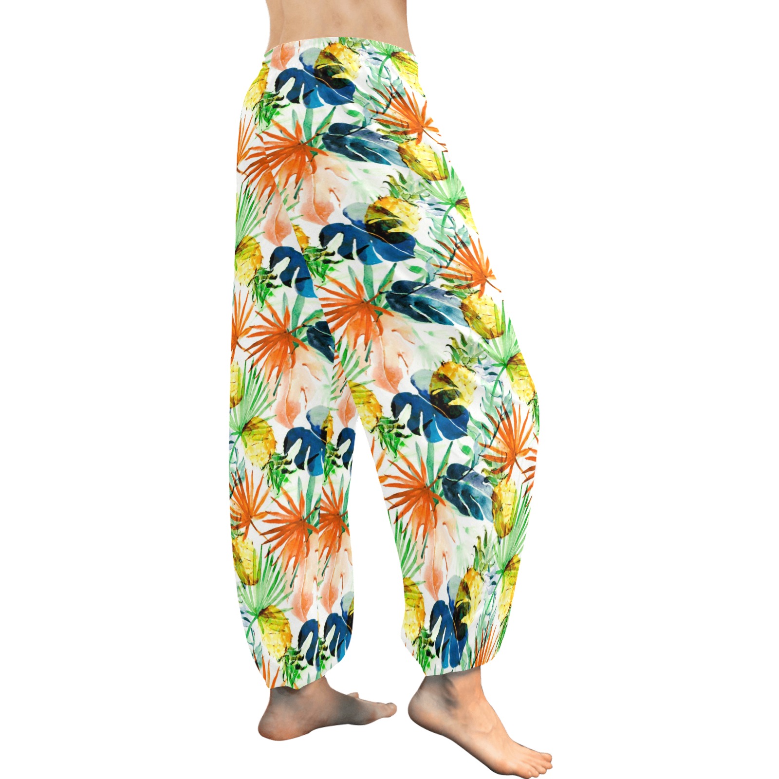 Vibrant colorful tropical Women's All Over Print Harem Pants (Model L18)