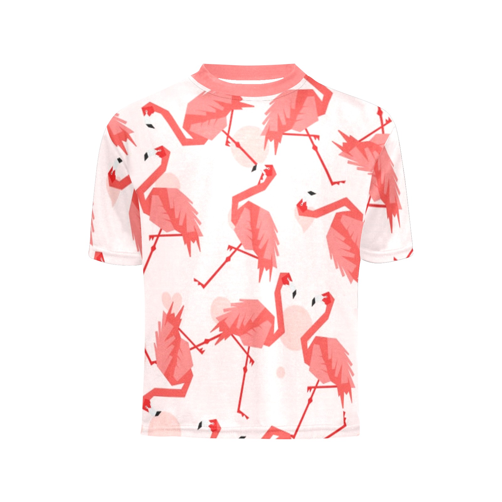 Flamingos Little Girls' All Over Print Crew Neck T-Shirt (Model T40-2)