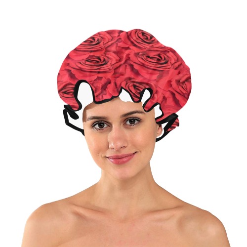 Radical Red Roses Shower Cap