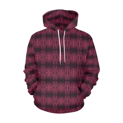 burgundy suede textured, repeating pattern All Over Print Hoodie for Men (USA Size) (Model H13)