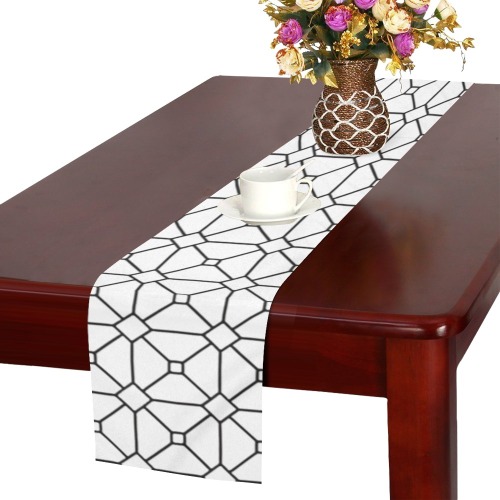 stain glass window shell Table Runner 14x72 inch