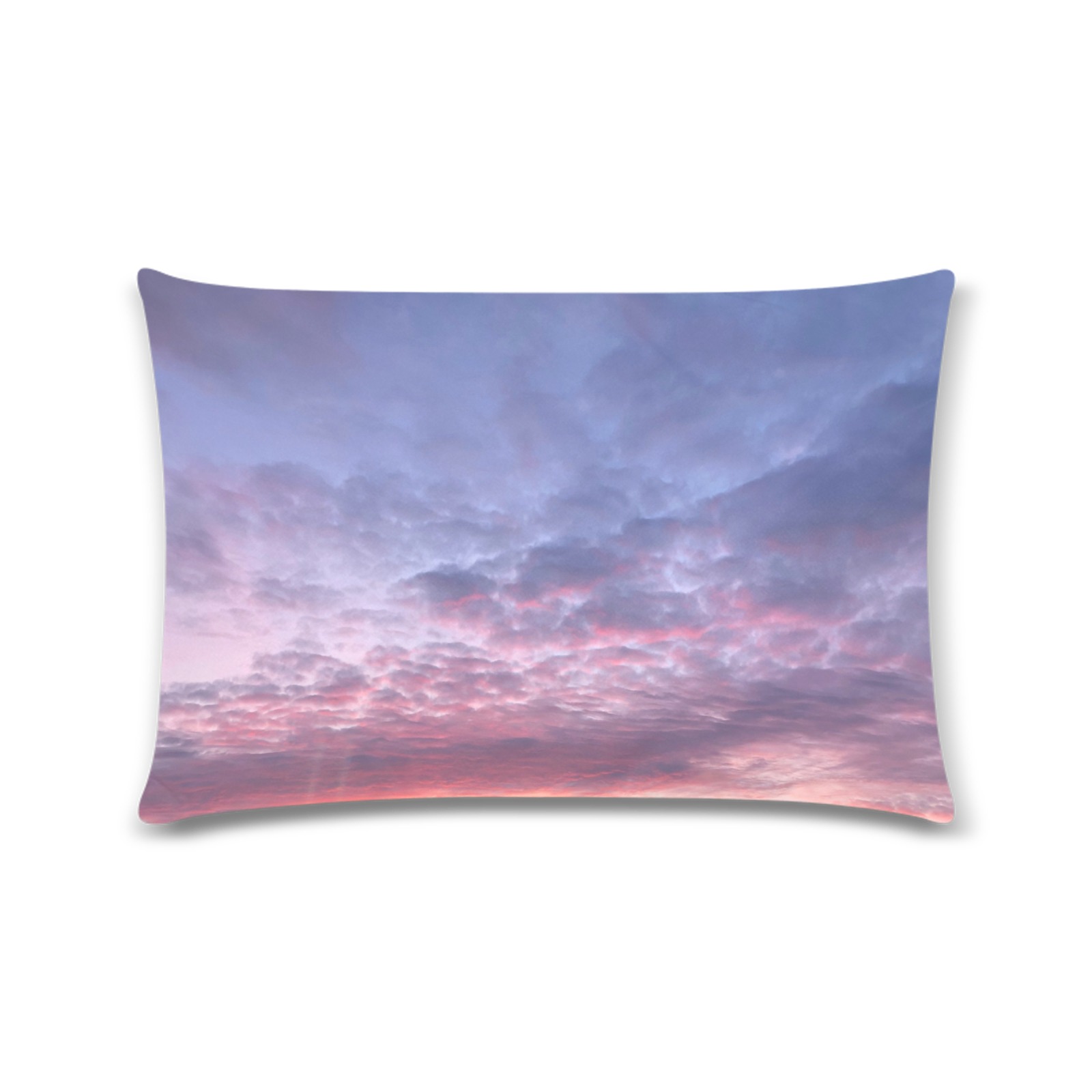 Morning Purple Sunrise Collection Custom Zippered Pillow Case 16"x24"(Twin Sides)