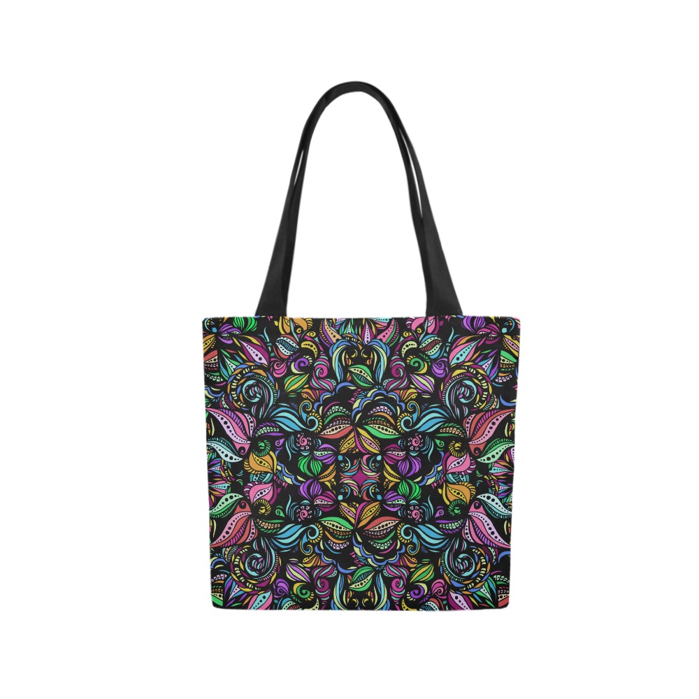 Whimsical Blooms Canvas Tote Bag (Model 1657)
