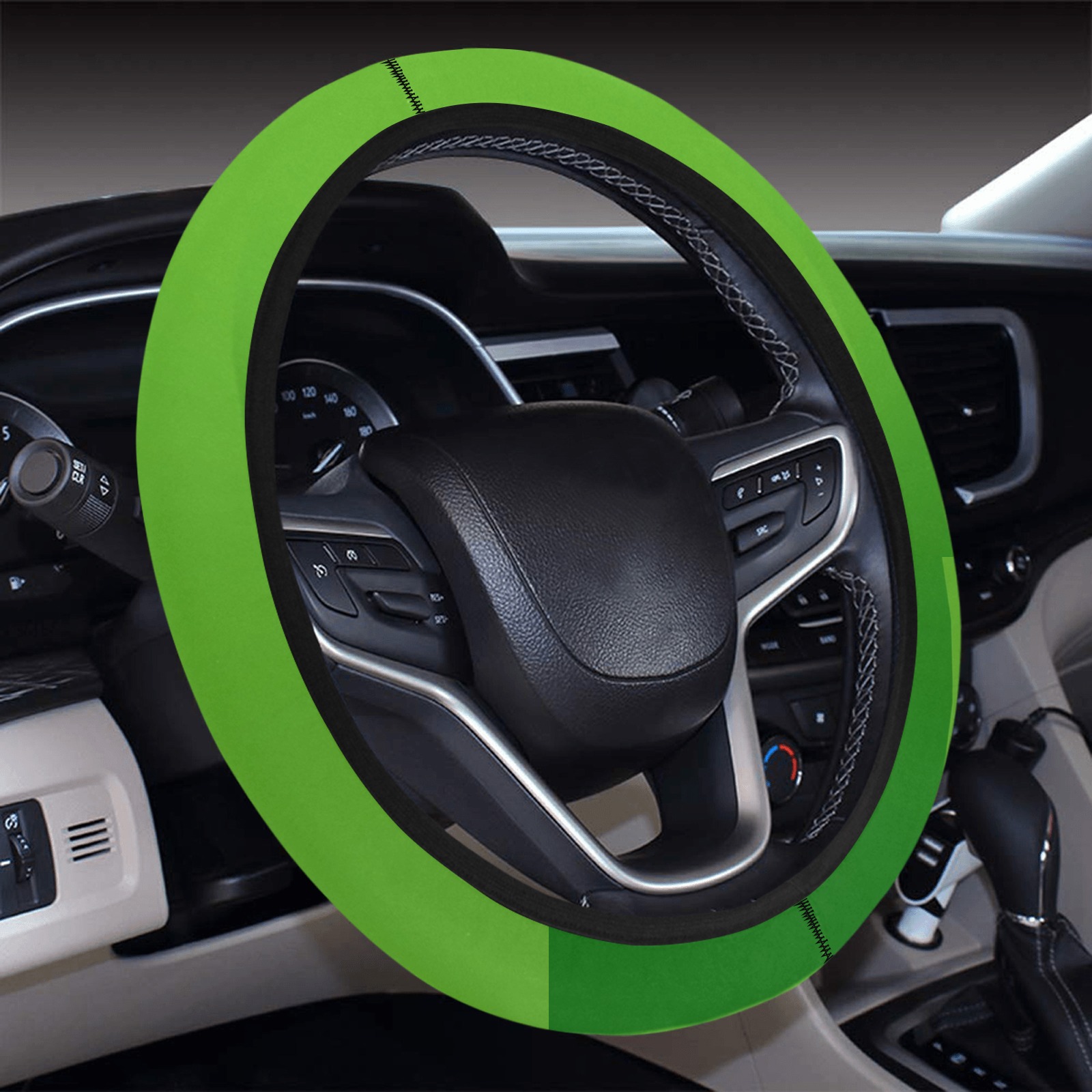 Green Bail Steering Wheel Cover with Elastic Edge