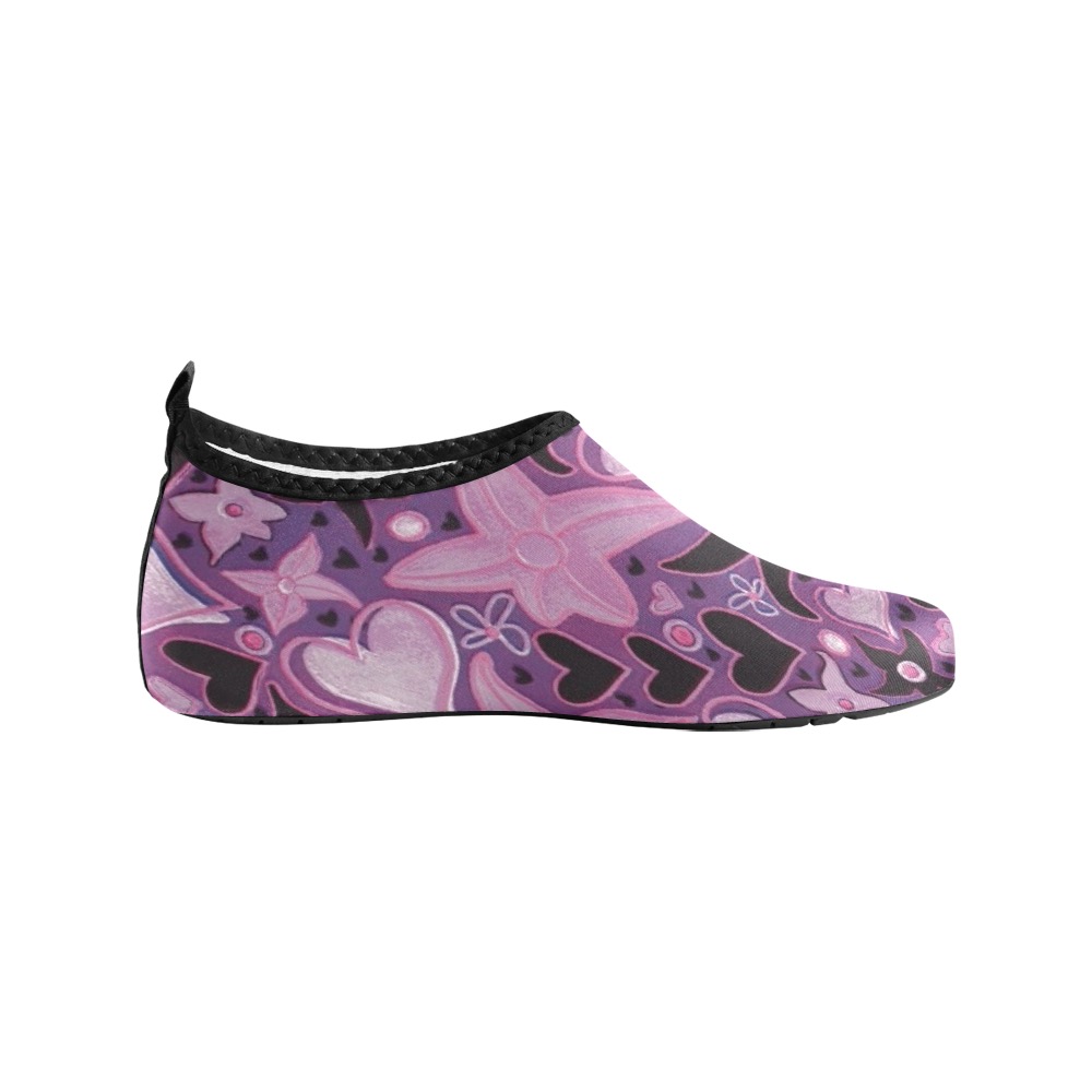Magic Floral Pattern Kids' Slip-On Water Shoes (Model 056)