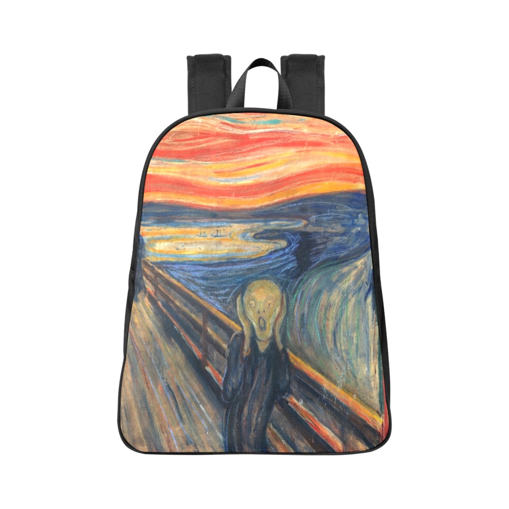 Edvard Munch-The scream Fabric School Backpack (Model 1682) (Large)