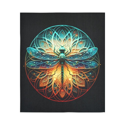 Dragonfly 1 Cotton Linen Wall Tapestry 51"x 60"