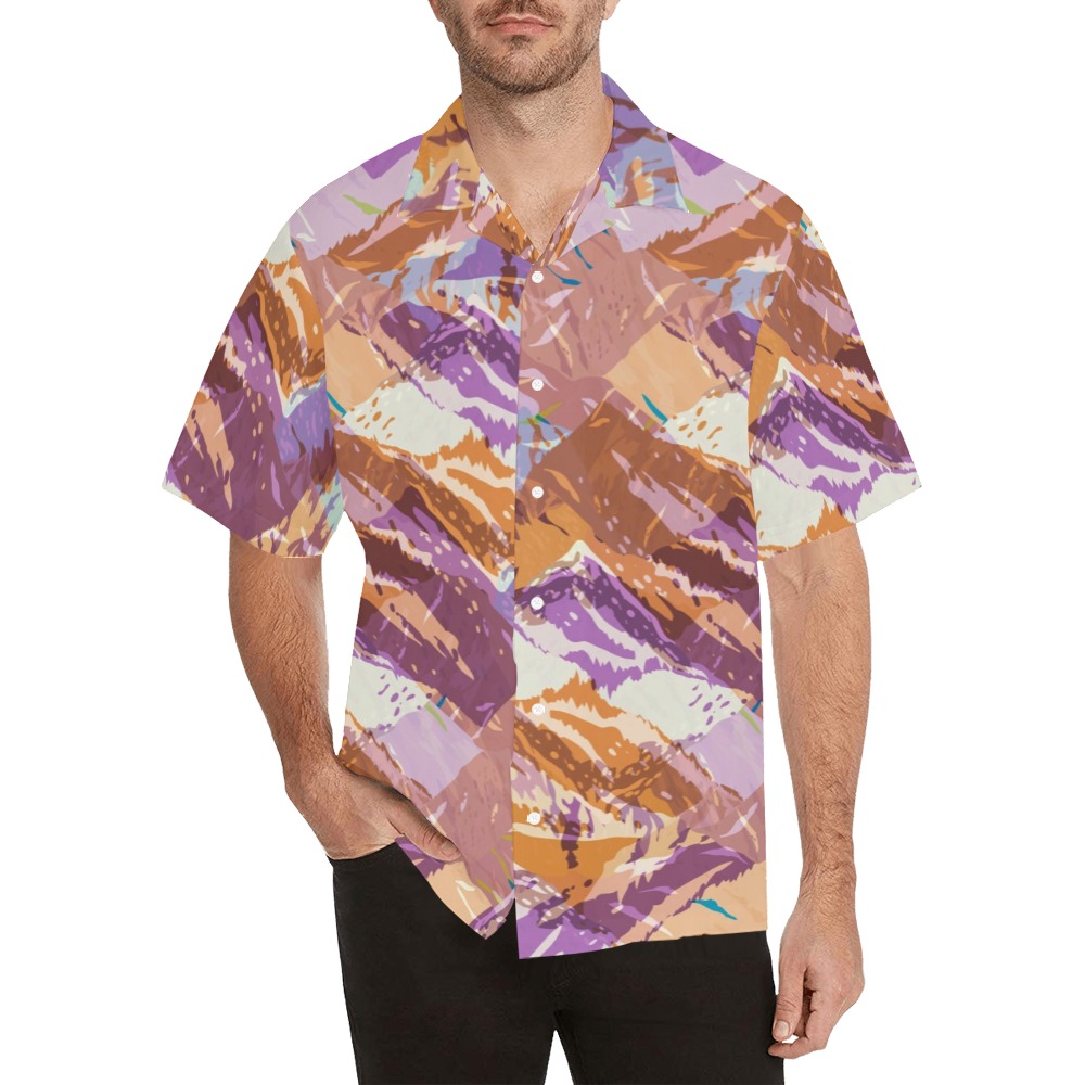 Camo mountains modern C27 Hawaiian Shirt (Model T58)