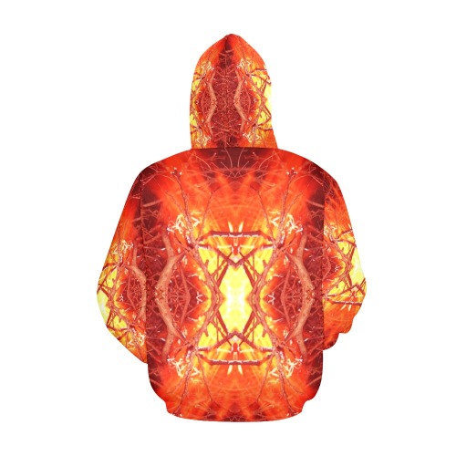 Abstract Fire All Over Print Hoodie for Men (USA Size) (Model H13)