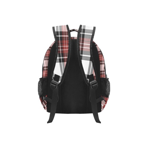 Red Black Plaid Multifunctional Backpack (Model 1731)