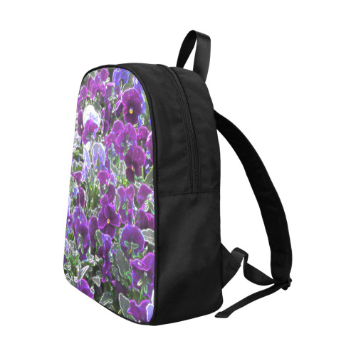 Field Of Purple Flowers 8420 Fabric School Backpack (Model 1682) (Large)