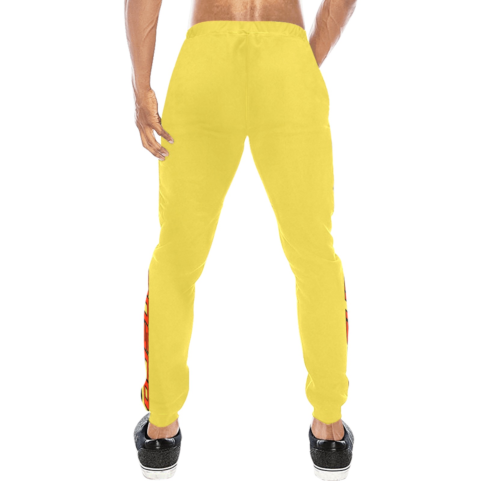 BXB SWEATS YELLA Men's All Over Print Sweatpants (Model L11)