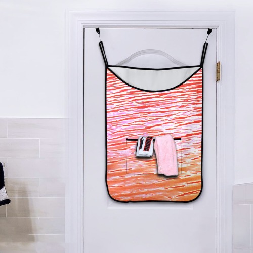 Orange and red water Hanging Laundry Bag