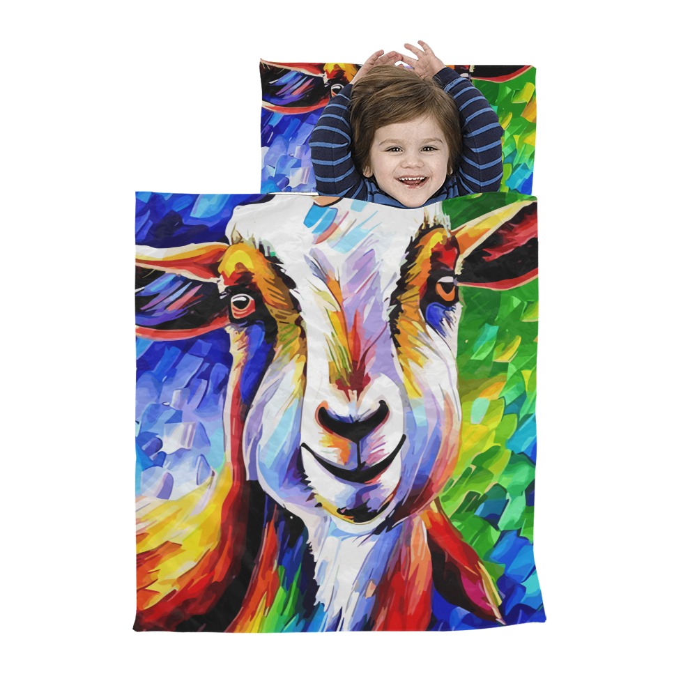 Goat Funny Colorful Animal Art Kids' Sleeping Bag