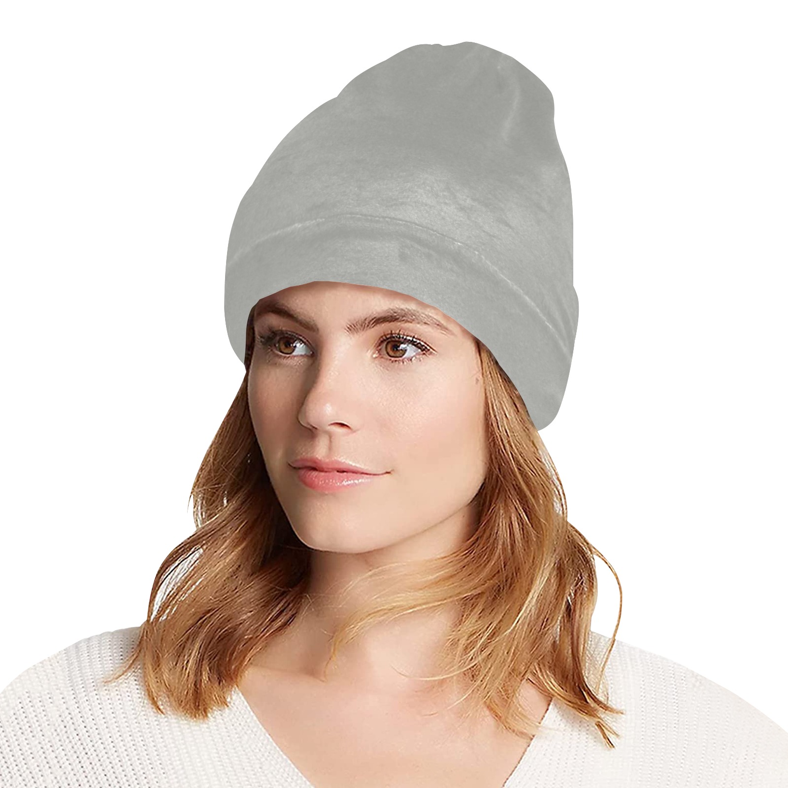 Gray Beanie Collection All Over Print Beanie for Adults