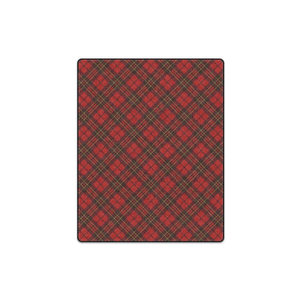 Red tartan plaid winter Christmas pattern holidays Blanket 40"x50"