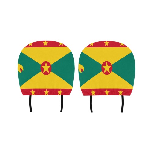 Grenada Flag Car Headrest Cover (2pcs)