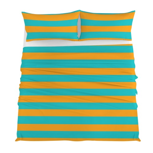 Orange Aqua Stripes