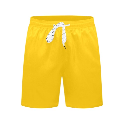color mango Men's Mid-Length Beach Shorts (Model L51)