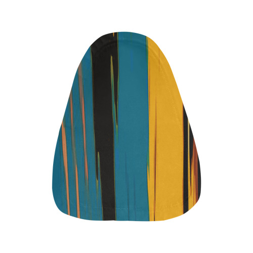 Black Turquoise And Orange Go! Abstract Art Waterproof Bicycle Seat Cover