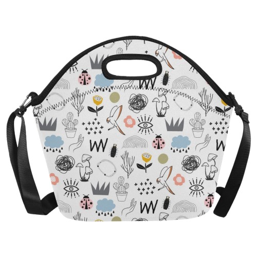 Doodle Neoprene Lunch Bag/Large (Model 1669)