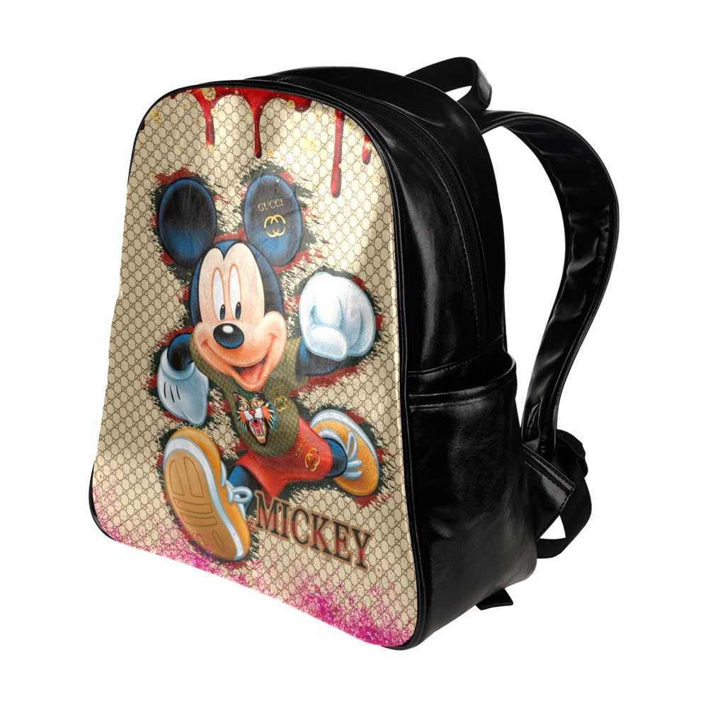 Mickey Mouse Backpack Multi-Pockets Backpack (Model 1636)