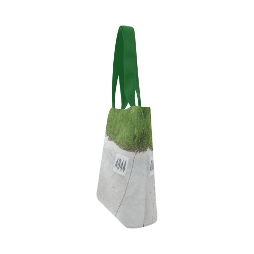 Street Number 4844 with Green Handle Canvas Tote Bag (Model 1657)