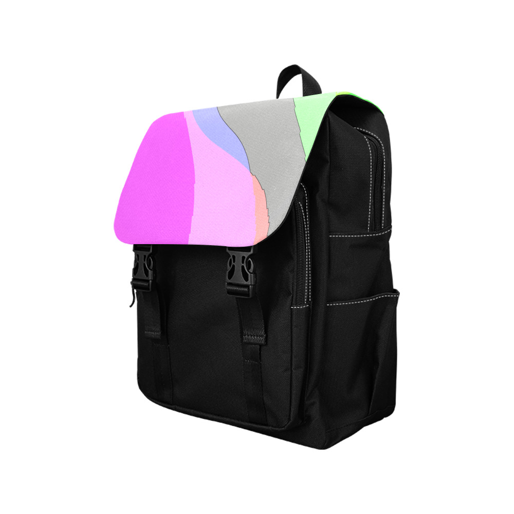 Abstract 703 - Retro Groovy Pink And Green Casual Shoulders Backpack (Model 1623)