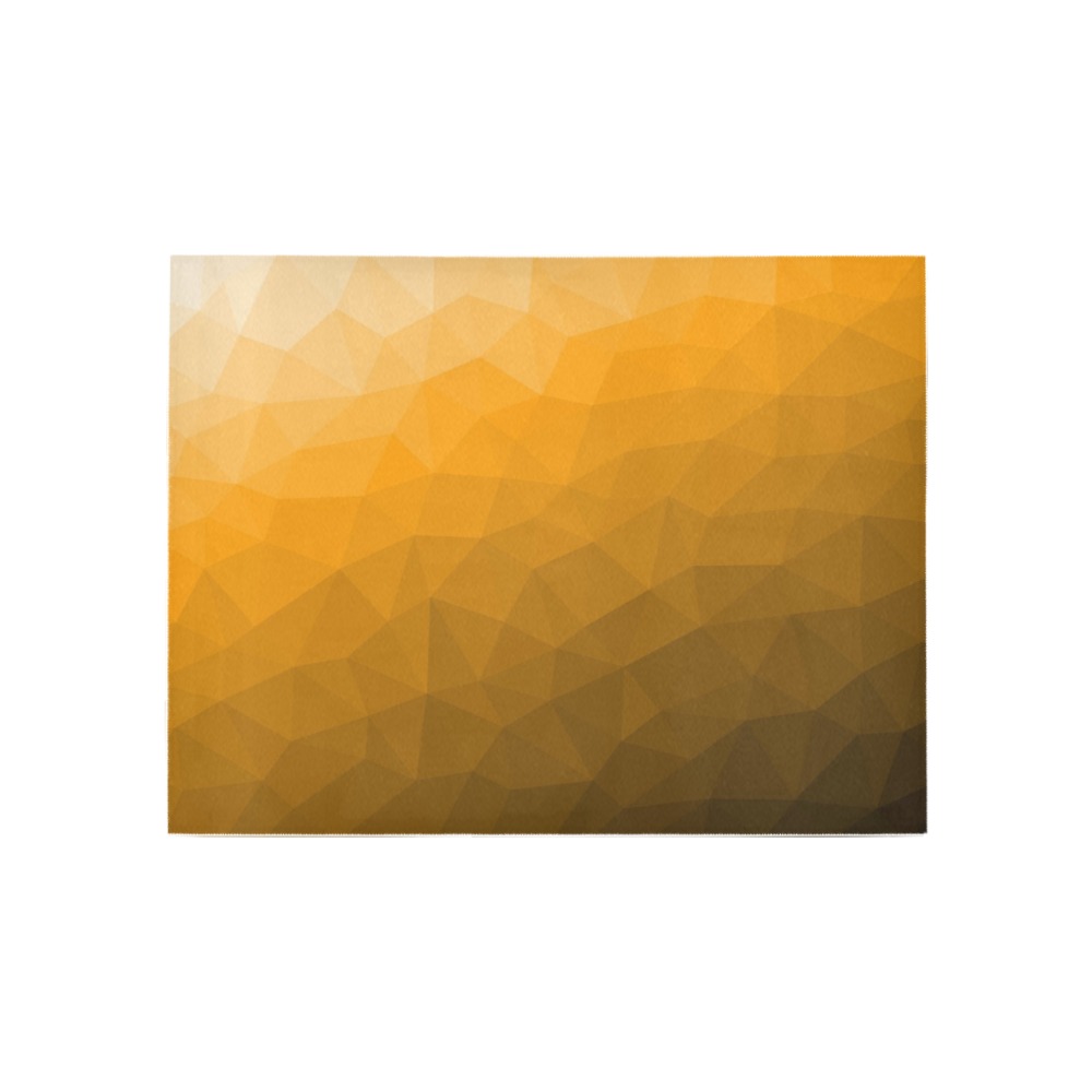 Orange gradient geometric mesh pattern Area Rug 5'3''x4'