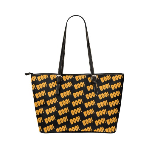 halloween Leather Tote Bag/Large (Model 1651)