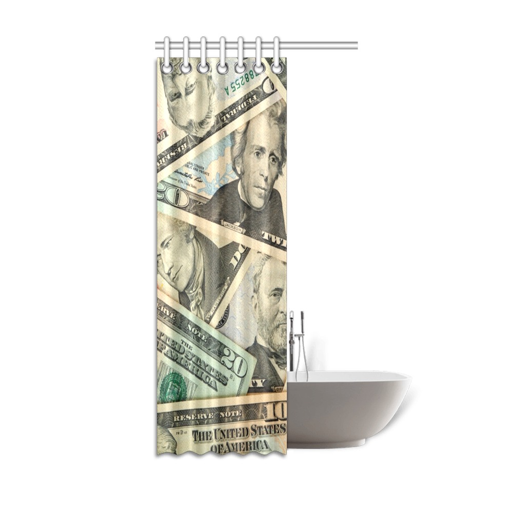 US PAPER CURRENCY Shower Curtain 36"x72"